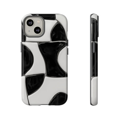 Black & White Abstract Pattern Tough Phone Case