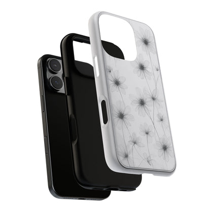 Tough Case — Black & White Floral Tough Phone Case