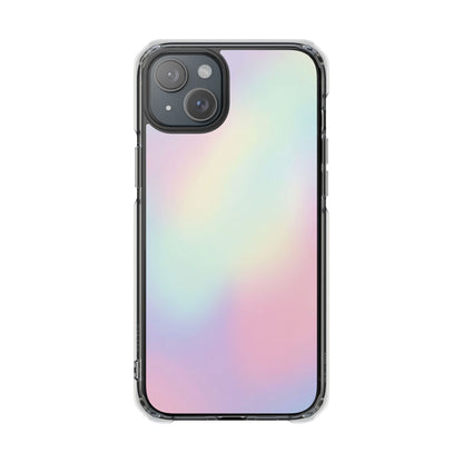Clear Magnetic Impact Phone Case — Iridescent Pastel Backing