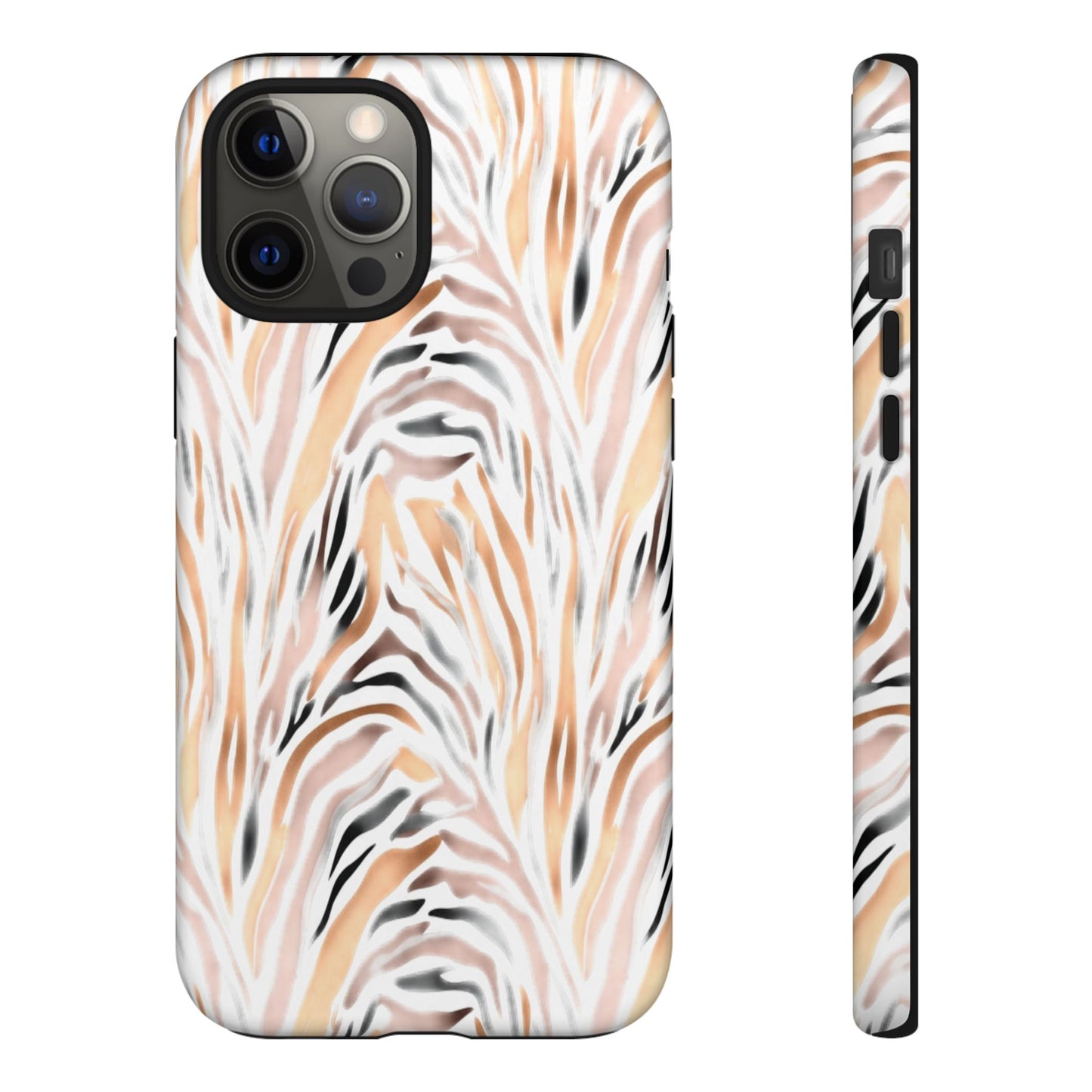 Tough Case — Neutral Watercolor Tiger Stripe Phone Case