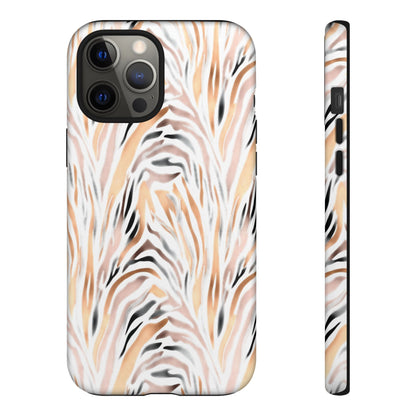 Tough Case — Neutral Watercolor Tiger Stripe Phone Case