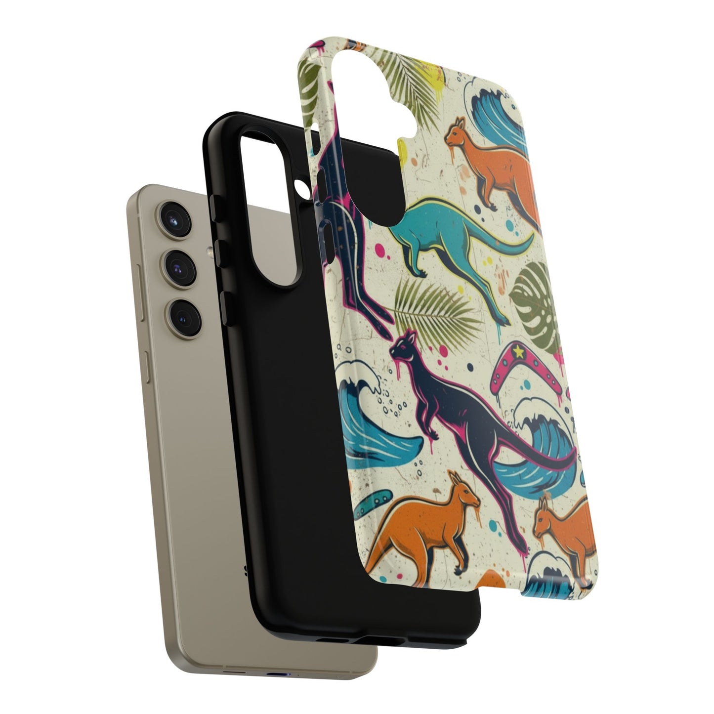Tough Cases — Colorful Surfing Kangaroo Phone Case