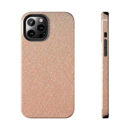 Glitter Rose Gold Tough Phone Case — Sparkling Protective iPhone Cover