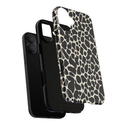 Black and White Cowhide Phone Case — Protective Tough Case