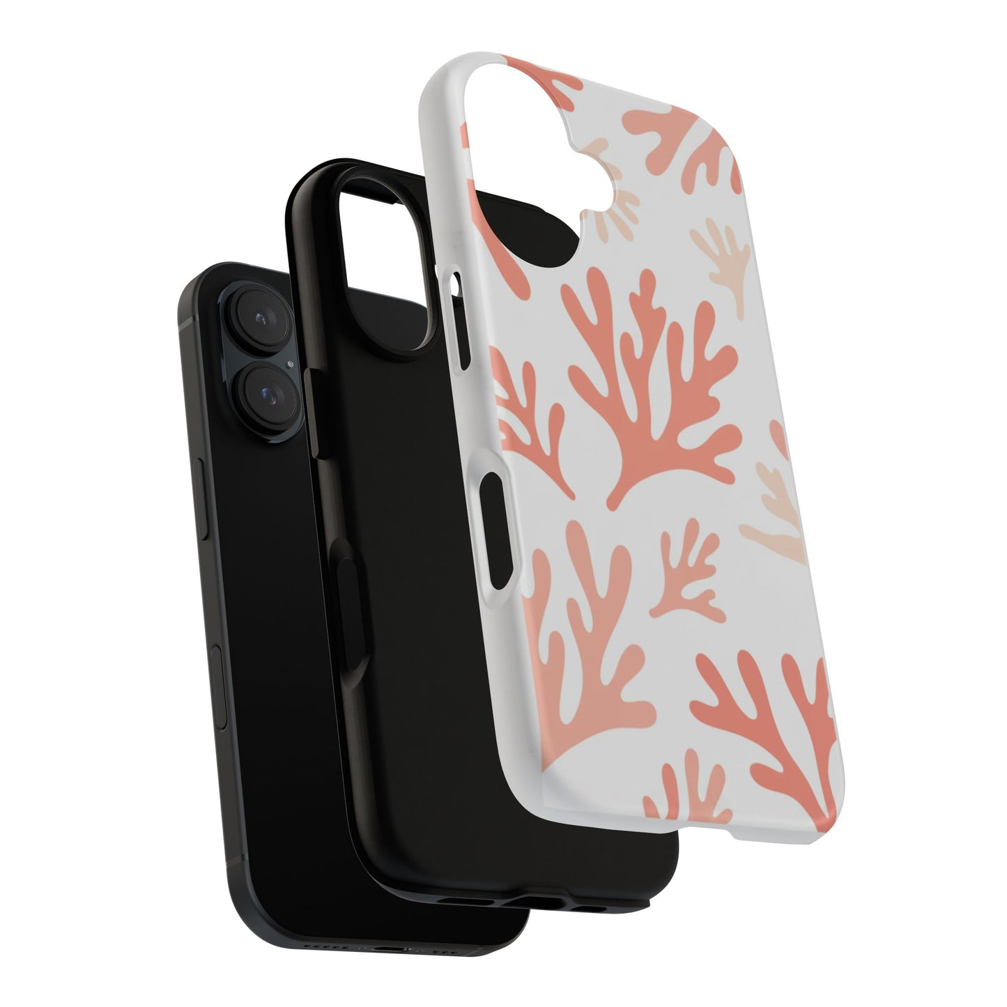 Coral Reef Pattern Tough Phone Case — Pink Beachy Protective Cover