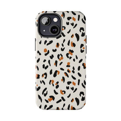 Leopard Print Tough Phone Case — Stylish Protective iPhone Cover