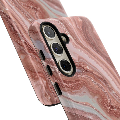 Rose Gold Marble Tough Phone Case