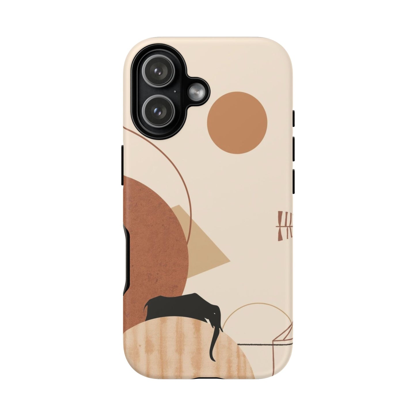 Abstract Earth Tones Phone Case — Minimal Geometric Design