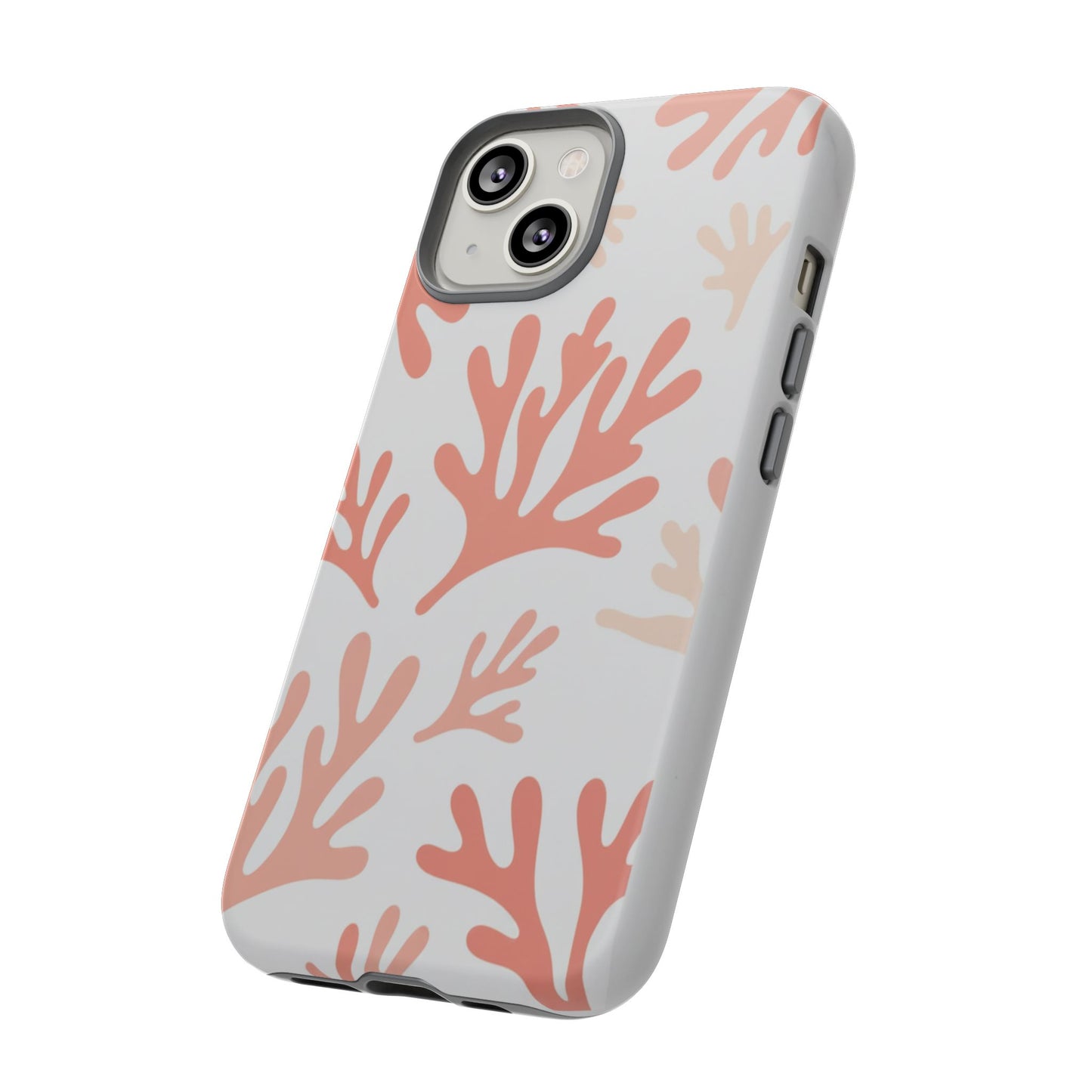 Coral Reef Pattern Tough Phone Case — Pink Beachy Protective Cover
