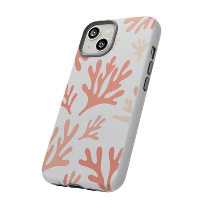 Coral Reef Pattern Tough Phone Case — Pink Beachy Protective Cover