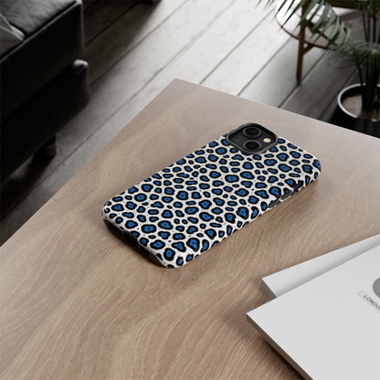 Blue Leopard Print Phone Case – Tough Protective Cover