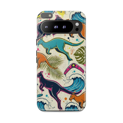Tough Cases — Colorful Surfing Kangaroo Phone Case