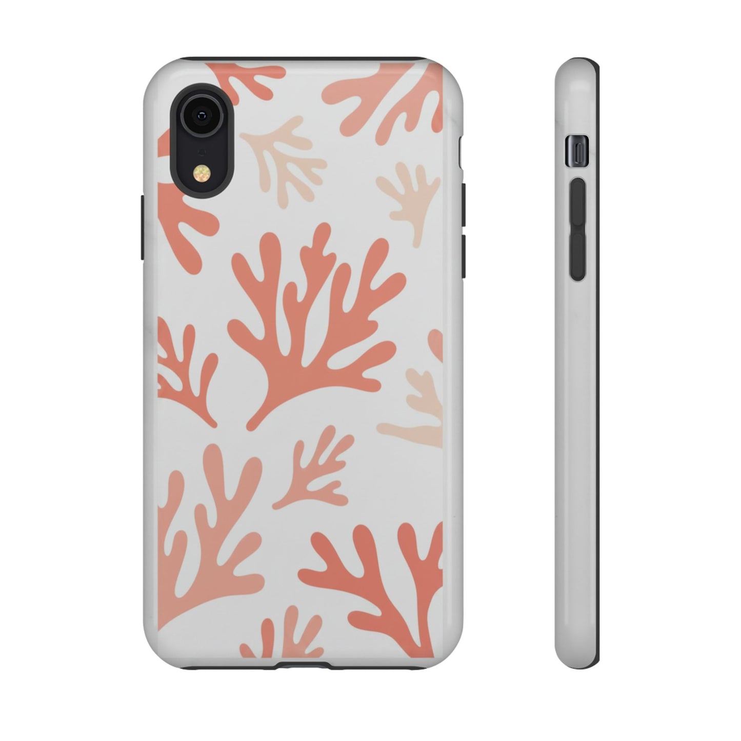 Coral Reef Pattern Tough Phone Case — Pink Beachy Protective Cover