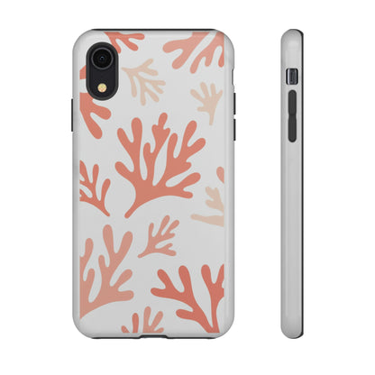 Coral Reef Pattern Tough Phone Case — Pink Beachy Protective Cover
