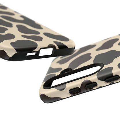 Cow Print Phone Case — Black & Cream Protective  Case