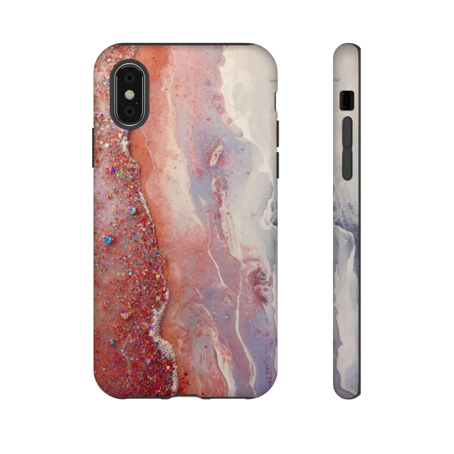 Marbled Rose Gold Galaxy Phone Case — Protective Tough Case