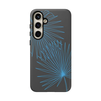 Blue Dandelion Burst Tough Phone Case — Protective Floral iPhone Cover