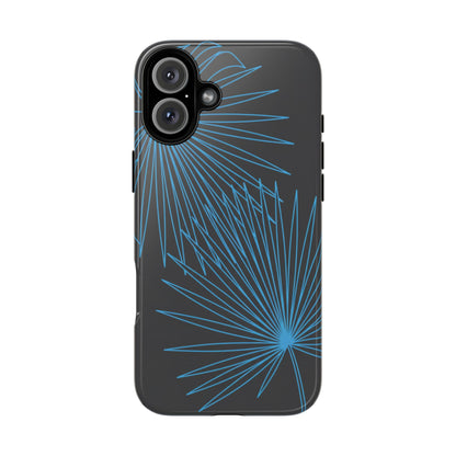 Blue Dandelion Burst Tough Phone Case — Protective Floral iPhone Cover