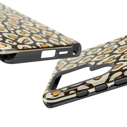 Leopard Print Tough Phone Case — Durable Protective iPhone Cover