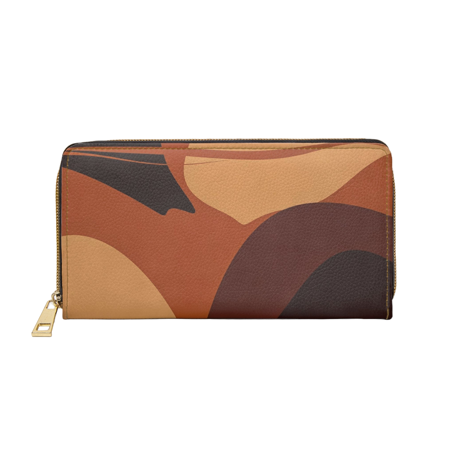 Women's Abstract Autumn Wallet - Vegan Abstract Zipper Wallet
