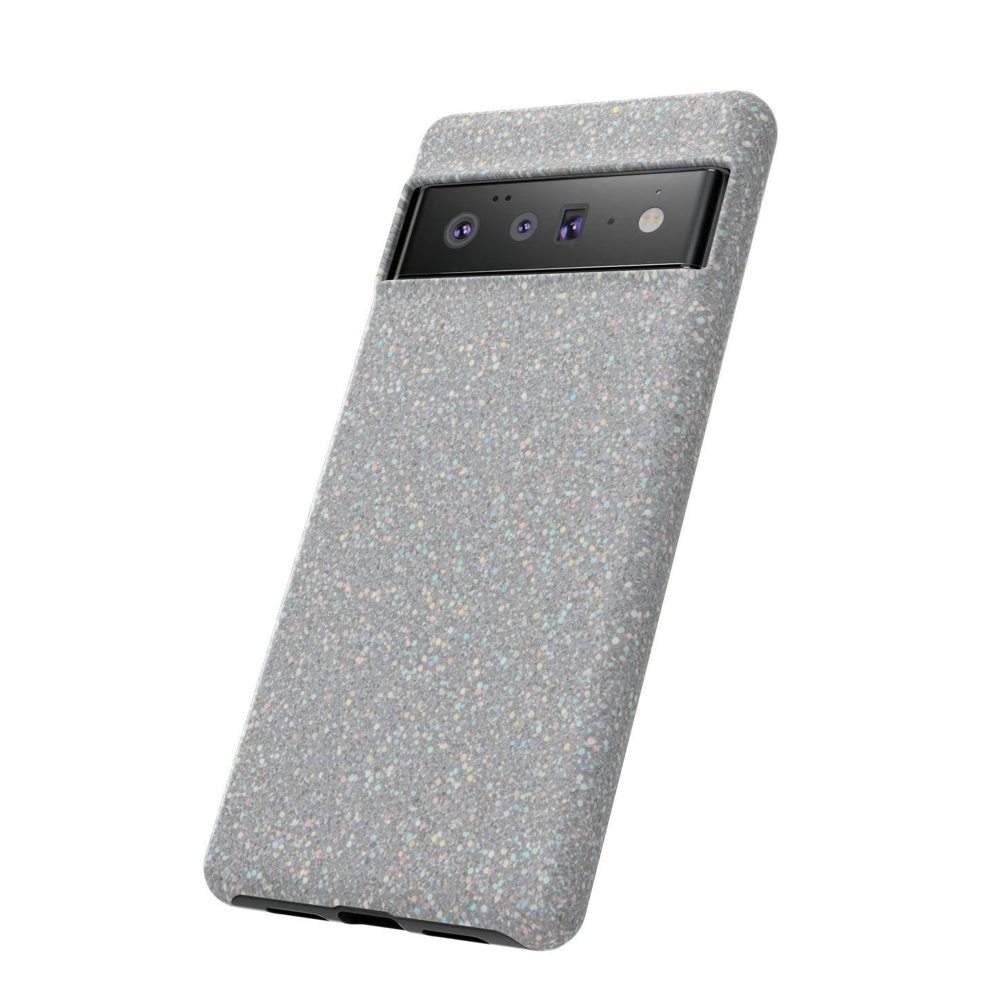 Glitter Silver Tough Phone Case — Sparkling Protective Phone Case