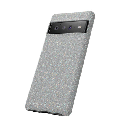 Glitter Silver Tough Phone Case — Sparkling Protective Phone Case