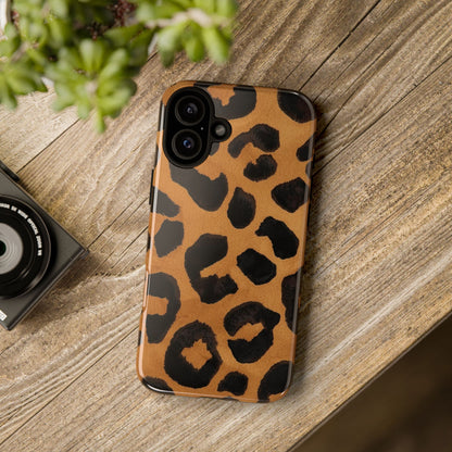Leopard Print Tough Phone Case — Protective Animal Print iPhone Case