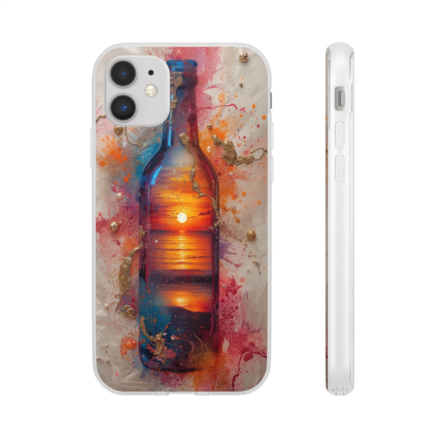 Copy of Floral Holographic Phone Case — Iridescent Leaves & Flowers Flexi Case