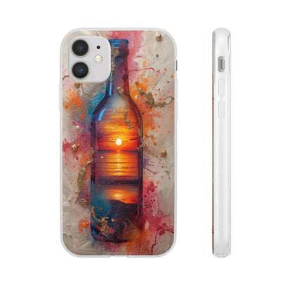 Copy of Floral Holographic Phone Case — Iridescent Leaves & Flowers Flexi Case