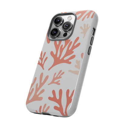 Coral Reef Pattern Tough Phone Case — Pink Beachy Protective Cover