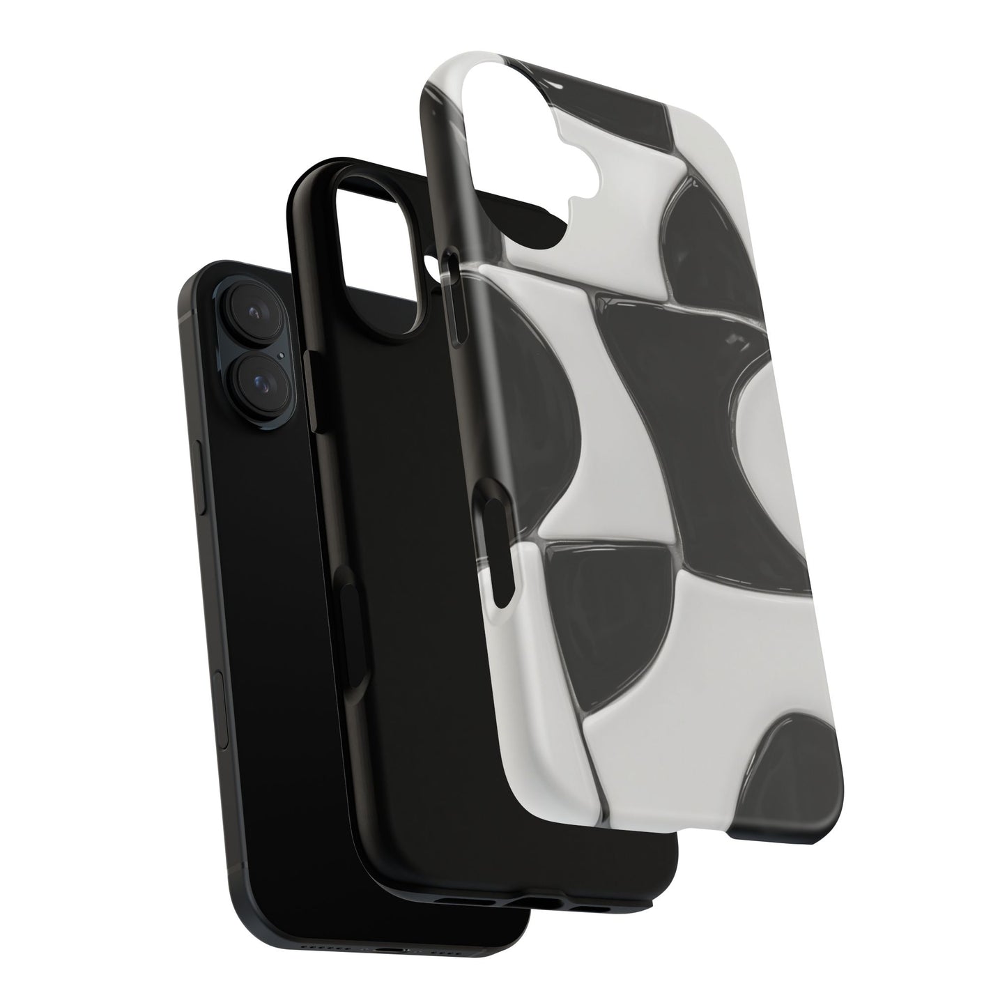 Black & White Abstract Pattern Tough Phone Case