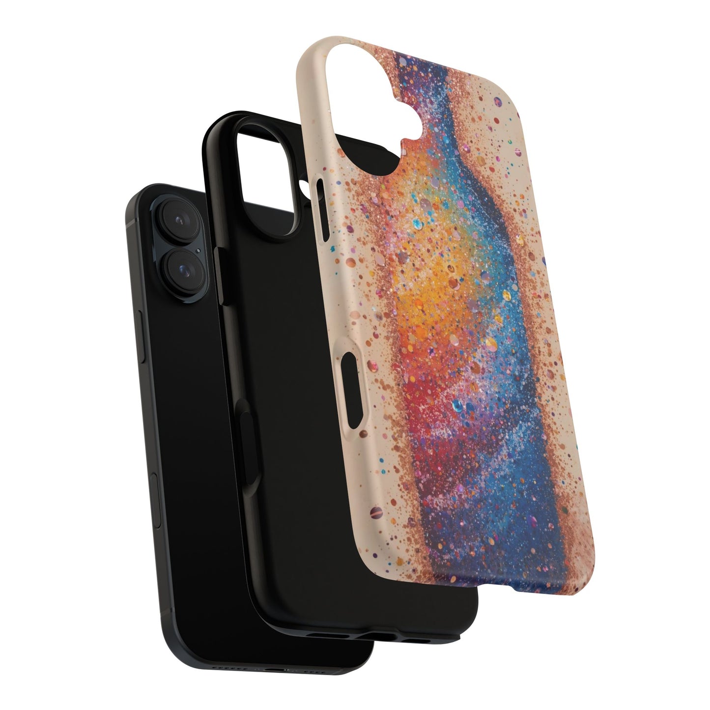 Galaxy Bottle Tough Phone Case — Colorful Nebula Splash iPhone Cover