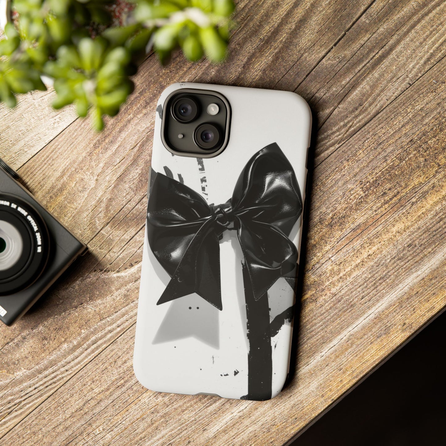 Phone Case — Black Bow Graphic Protective Cover