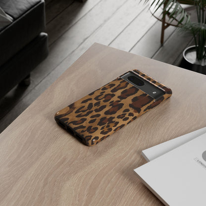 Leopard Print Tough Phone Case — Durable Animal Print Protective Cover