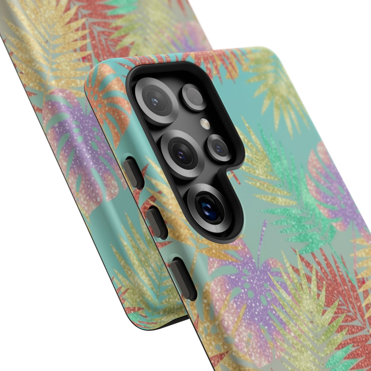 Tropical Palm Leaf Tough Phone Case – Colorful Pastel Botanical Protection