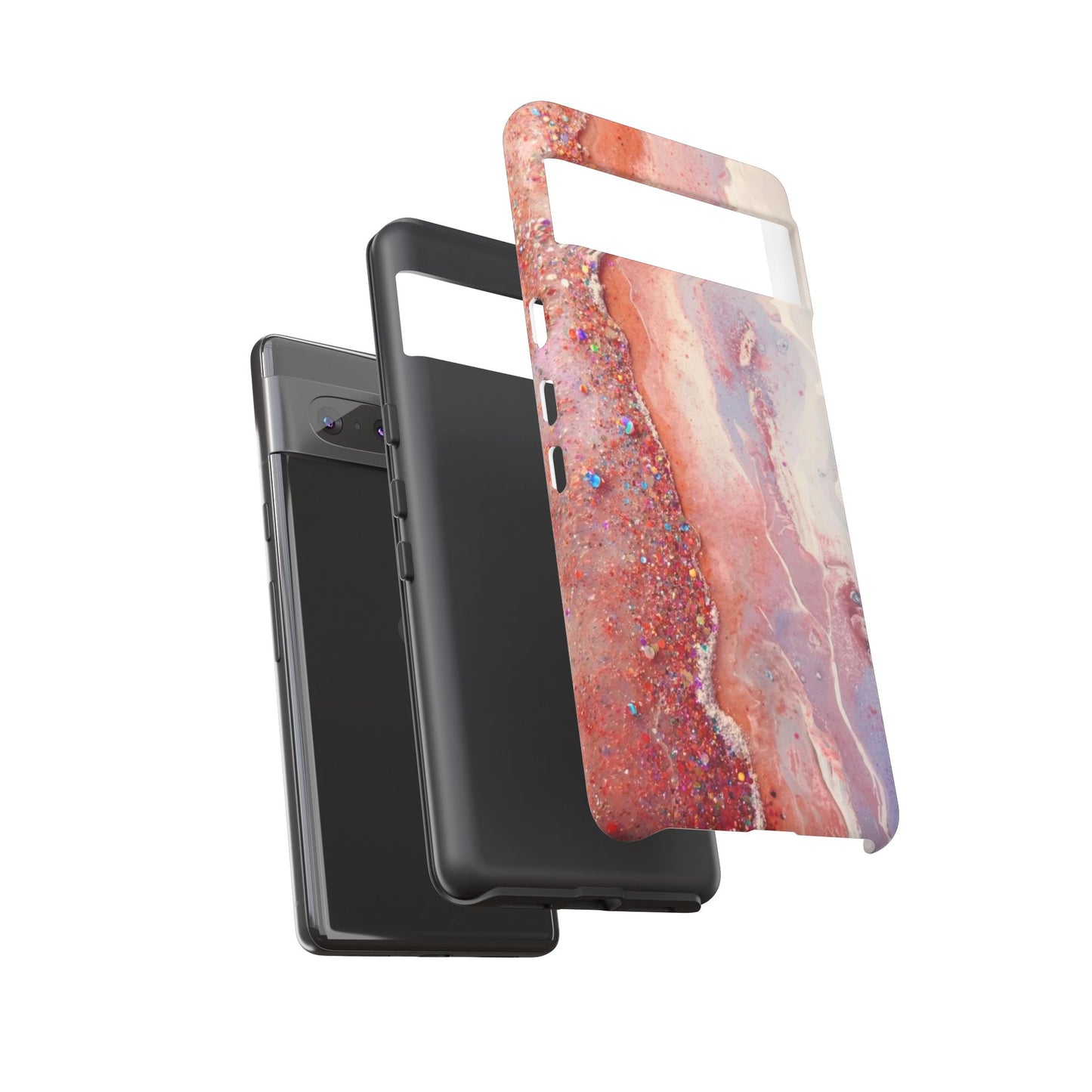 Marbled Rose Gold Galaxy Phone Case — Protective Tough Case