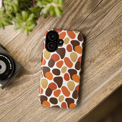 Phone Case — Retro Pebble Pattern in Warm Autumn Colors