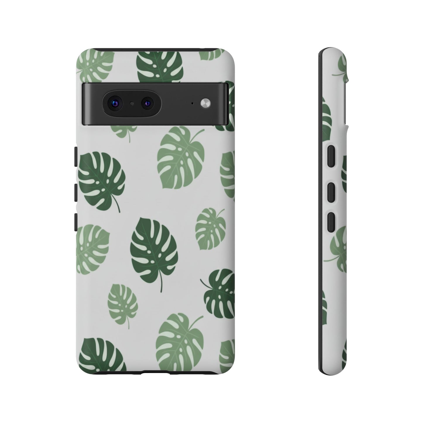 Monstera Leaf Phone Case — Tropical Green Pattern Tough Case
