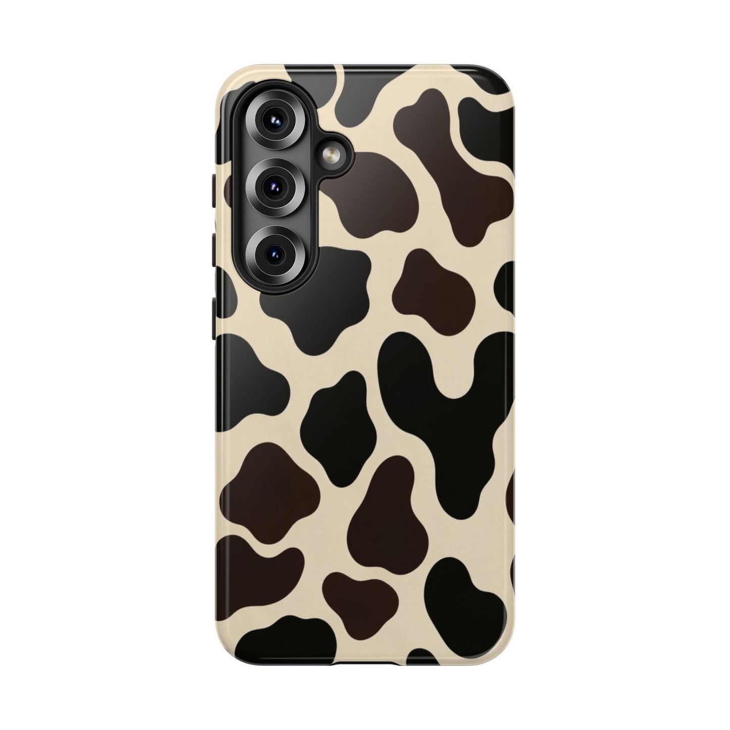 Cow Print Phone Case — Black & Cream Protective  Case