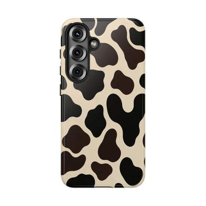 Cow Print Phone Case — Black & Cream Protective  Case