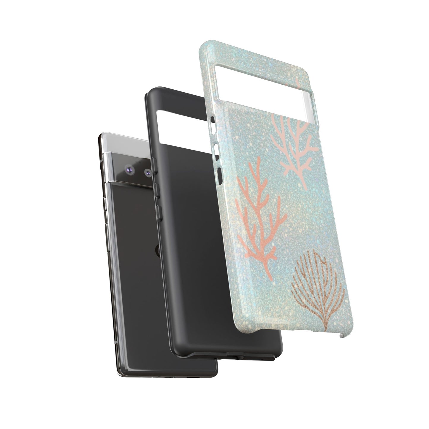 Seafoam Sparkle Phone Case – Coral & Seashell Tough Case