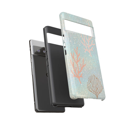 Seafoam Sparkle Phone Case – Coral & Seashell Tough Case