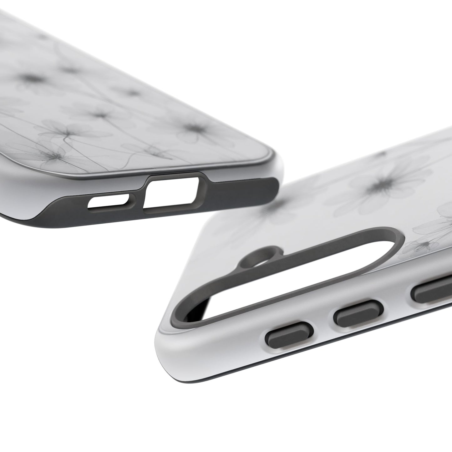 Tough Case — Black & White Floral Tough Phone Case