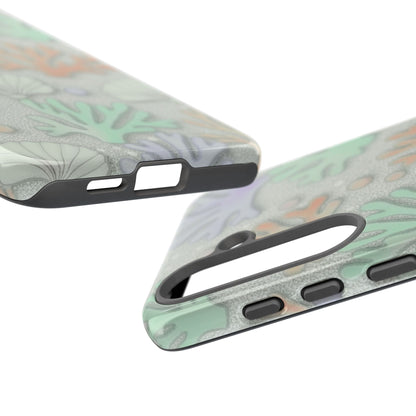 Pastel Coral Reef Tough Phone Case – Sea Shell & Coral Pattern Durable Protector