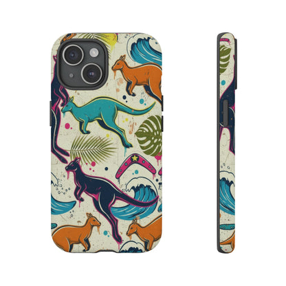 Tough Cases — Colorful Surfing Kangaroo Phone Case