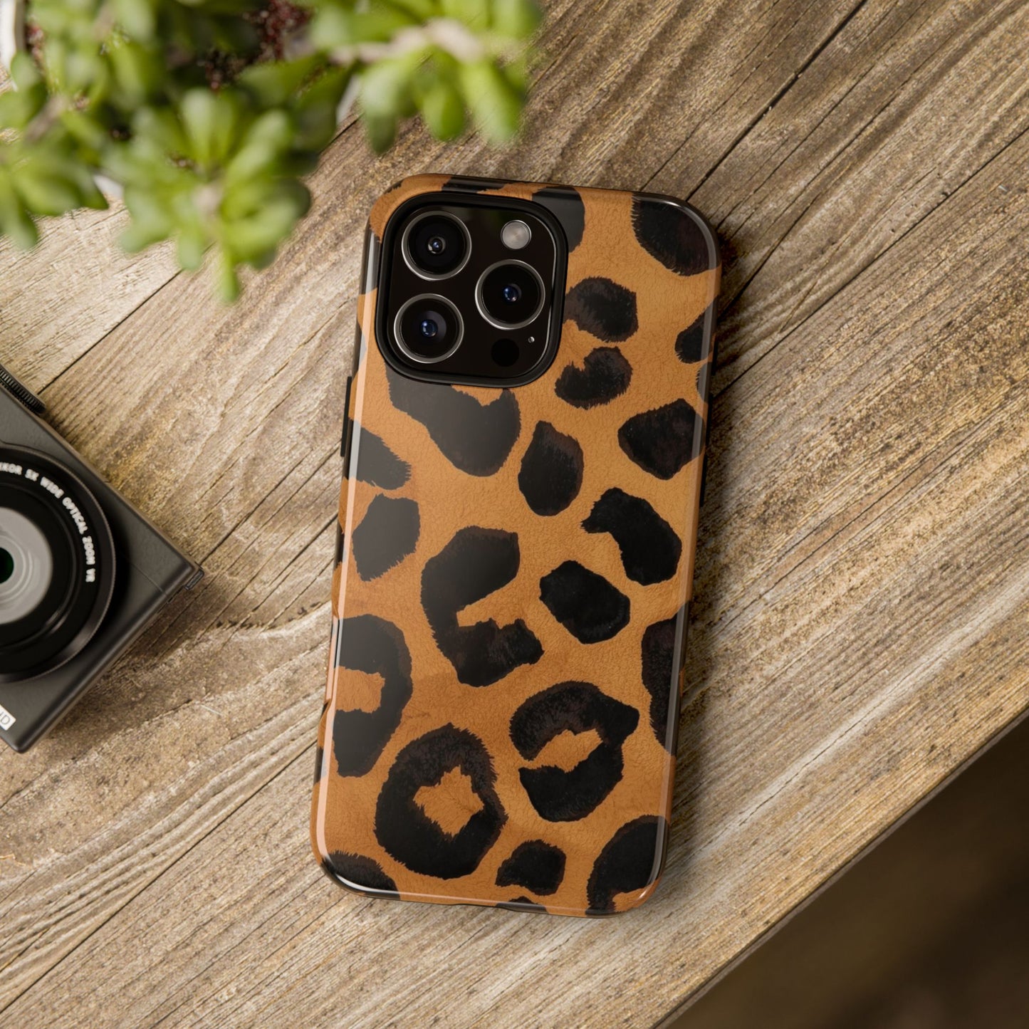Leopard Print Tough Phone Case — Protective Animal Print iPhone Case