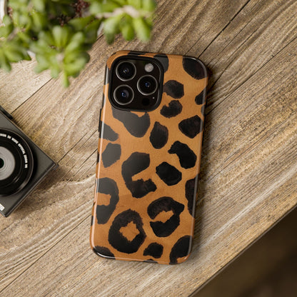 Leopard Print Tough Phone Case — Protective Animal Print iPhone Case