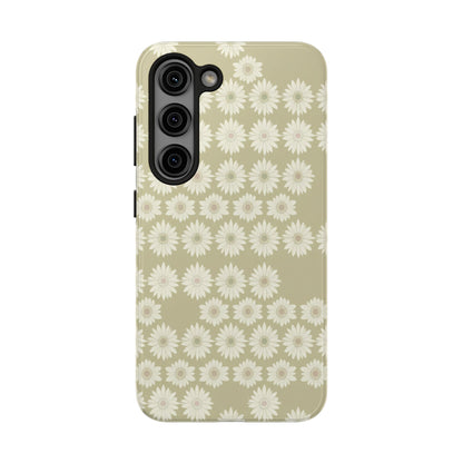 Daisy Pattern Tough Phone Case — Protective Floral iPhone Cover
