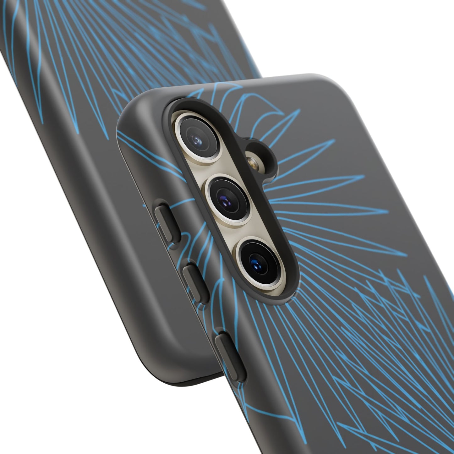 Blue Dandelion Burst Tough Phone Case — Protective Floral iPhone Cover
