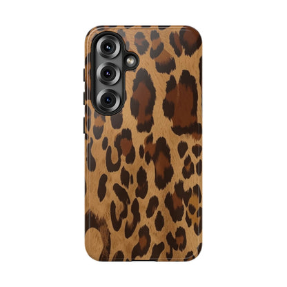Leopard Print Tough Phone Case — Durable Animal Print Protective Cover